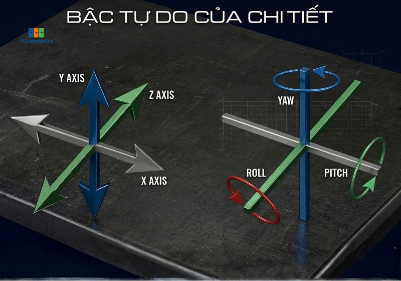 Bậc tự do của các chi tiết trong jig và fixture