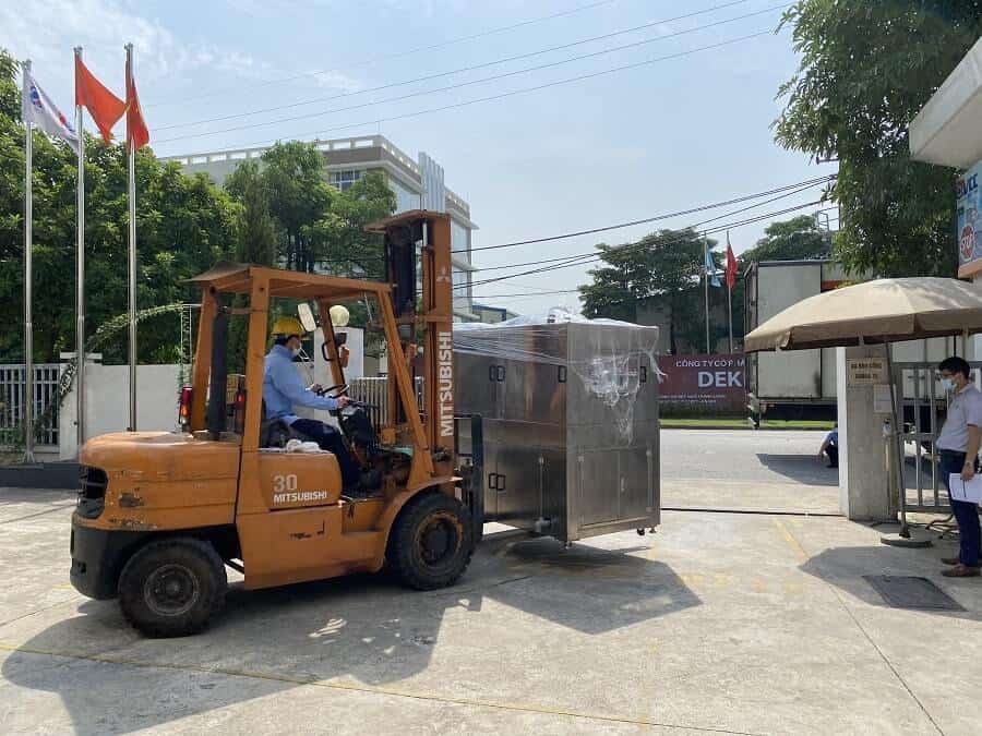 Xe nâng vận chuyển máy tự động chia đĩa quang học