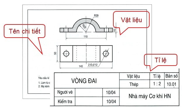 Những thông tin của bản vẽ sẽ được thể hiện rõ trên bản vẽ