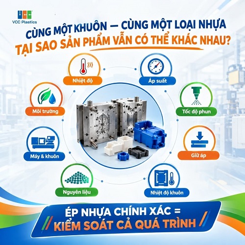 Cùng một khuôn, cùng nhựa – Tại sao sản phẩm ép vẫn khác nhau?